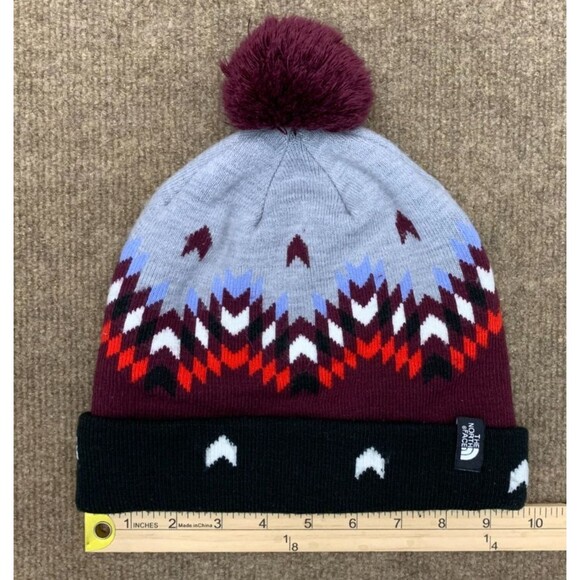 The North Face Beanie Ski Tuke Hat Pom Cuffed Fair Isle Nordic One Size main image 4